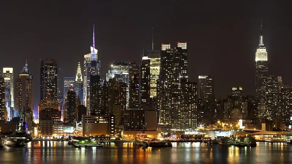 Manhattan og New Yorks skyline