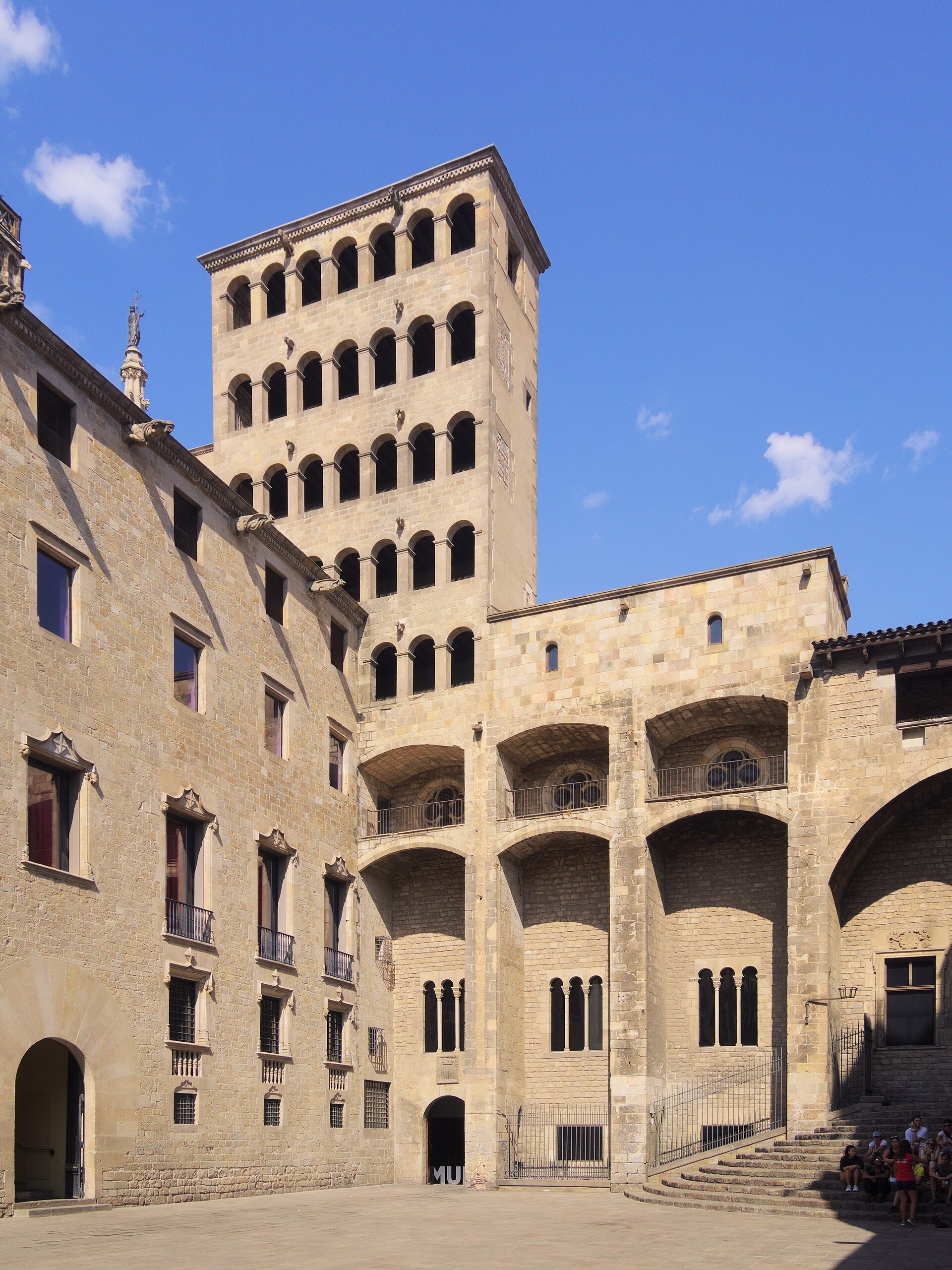 Palau Reial Major og Plaça del Rei i Barcelonas gotiske kvarter
